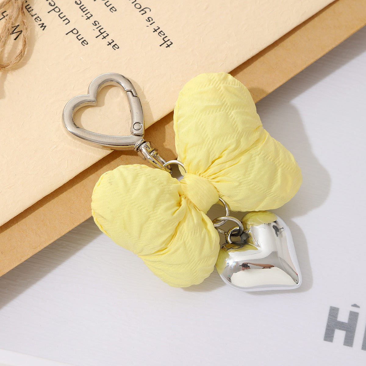 Wholesale New Cotton Leather Bow Mobile Phone Pendant High-end Sense Bag Keychain Hanging Women